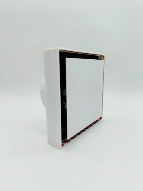 Теневой магнитный диффузор с вентилятором квадрат для натяжных потолков 150x150/100 мм