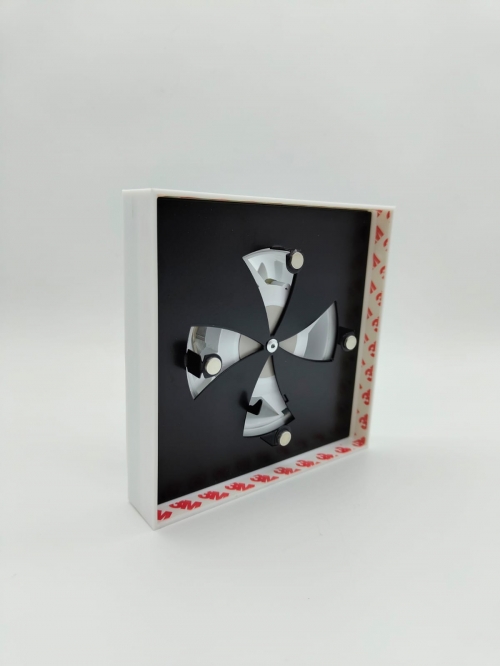 Теневой магнитный диффузор с вентилятором квадрат для натяжных потолков 150x150/100 мм