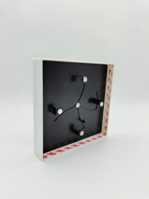 Теневой магнитный диффузор с вентилятором квадрат для натяжных потолков 150x150/100 мм